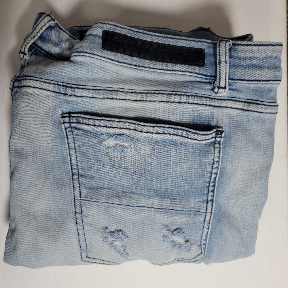 Rockstar Original Skinny Denim Jeans Mens 44 Distressed Y2k Grunge Streetwear‎ - Picture 10 of 10